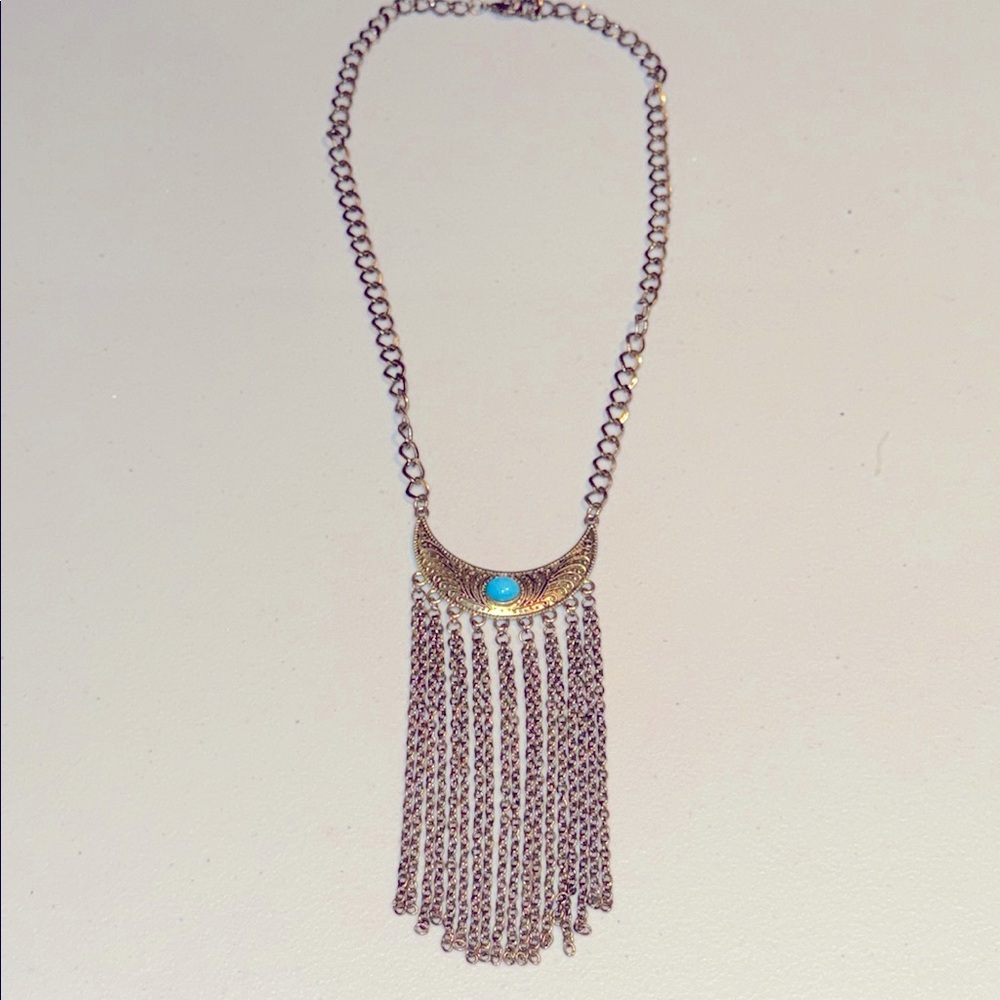 Elegant Gold and Turquoise Statement Necklace